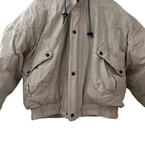 Vintage Men's Retro DASH Lifes Adventures Down Filled Ski Tan Jacket, Size Large - Picture 4 of 16